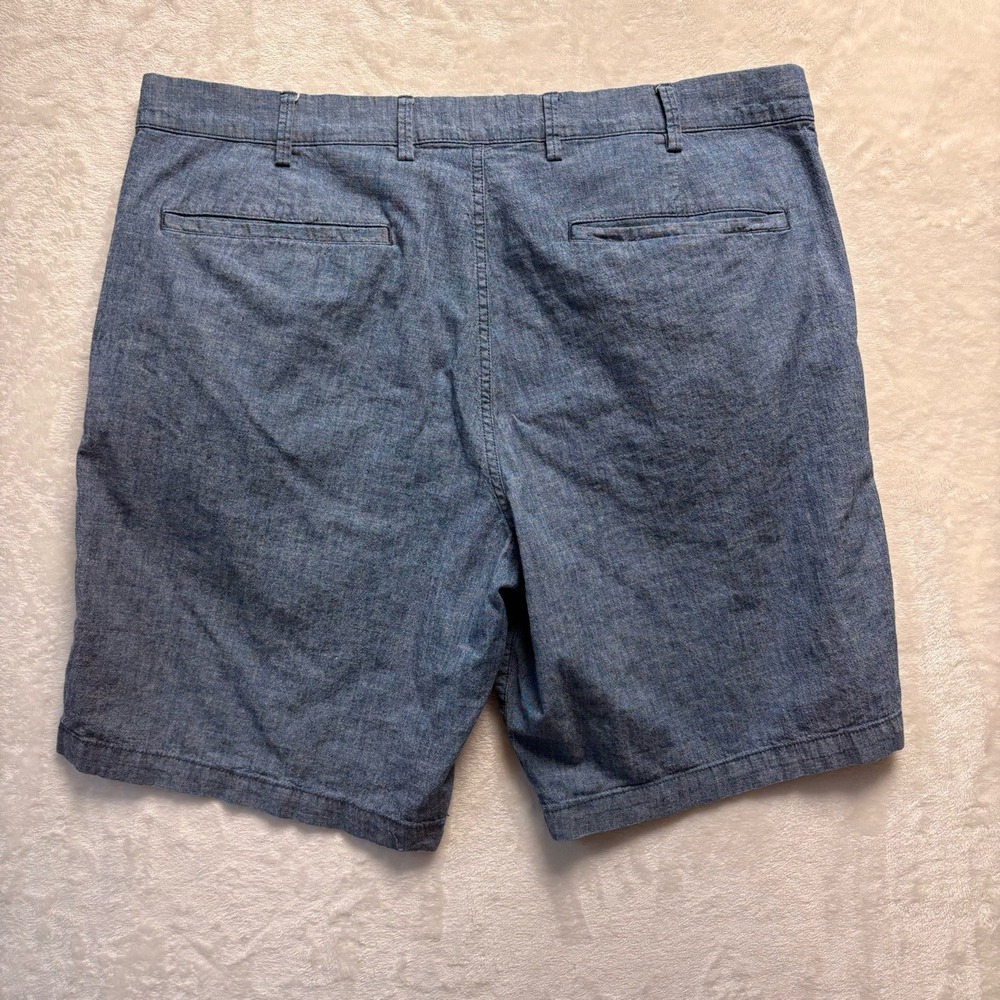 GAP Shorts Men Sz 36 Chambray Blue Essential Khaki 10" Inseam Lightweight - Picture 12 of 13